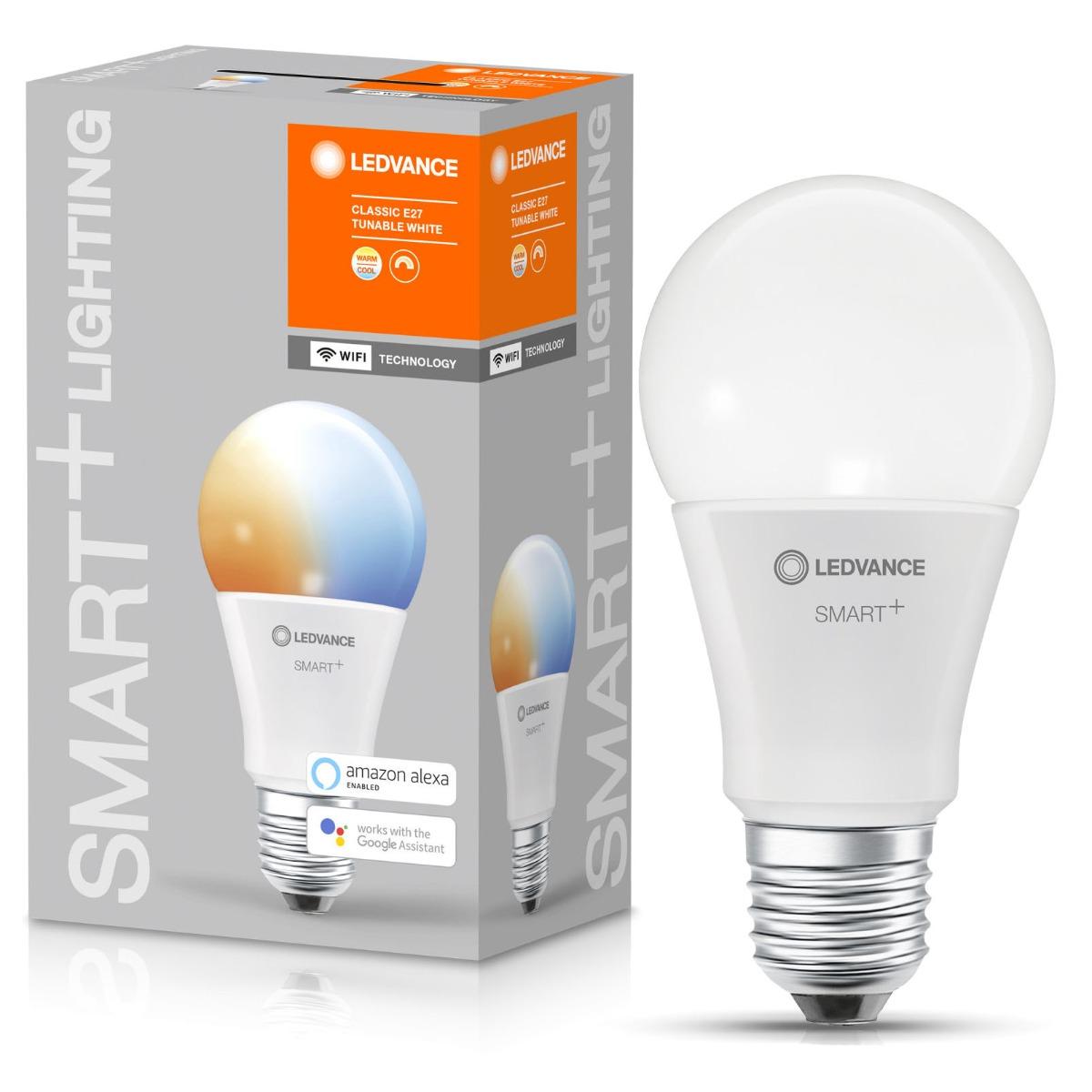 LED ŽIAROVKA E27 A60 9,5W 1055LM CCT LEDVANCE SMART+ WIFI STMIEVATEĽNÁ