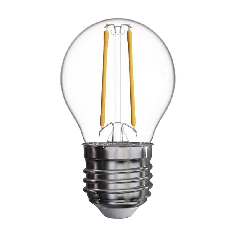 E27 FILAMENT G45 2,2W TEPLÁ BIELA