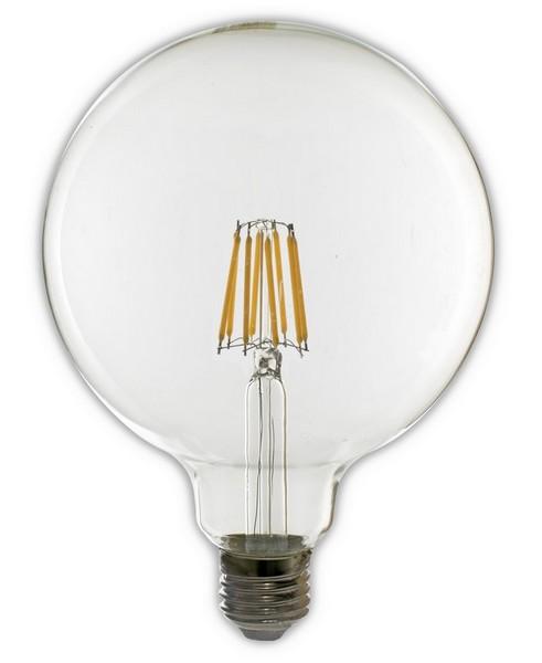 E27 LED FILAMENT 8W G125 TEPLÁ BIELA