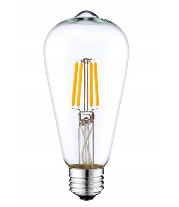 E27 LED FILAMENT 8W ST64 TEPLÁ BIELA