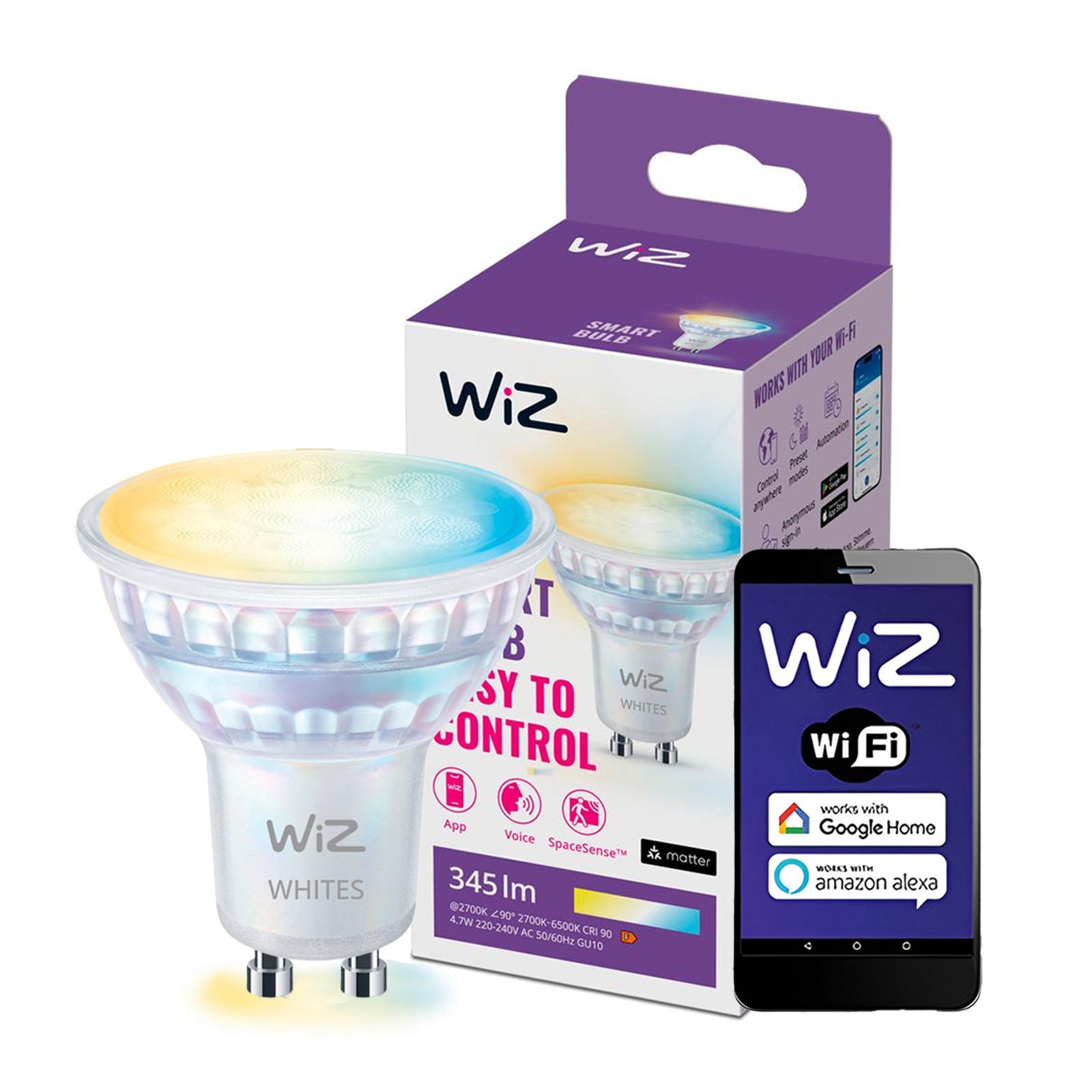 LED žiarovka GU10 4,7W = 50W SMART WiFi WiZ 2700–6500K 36°