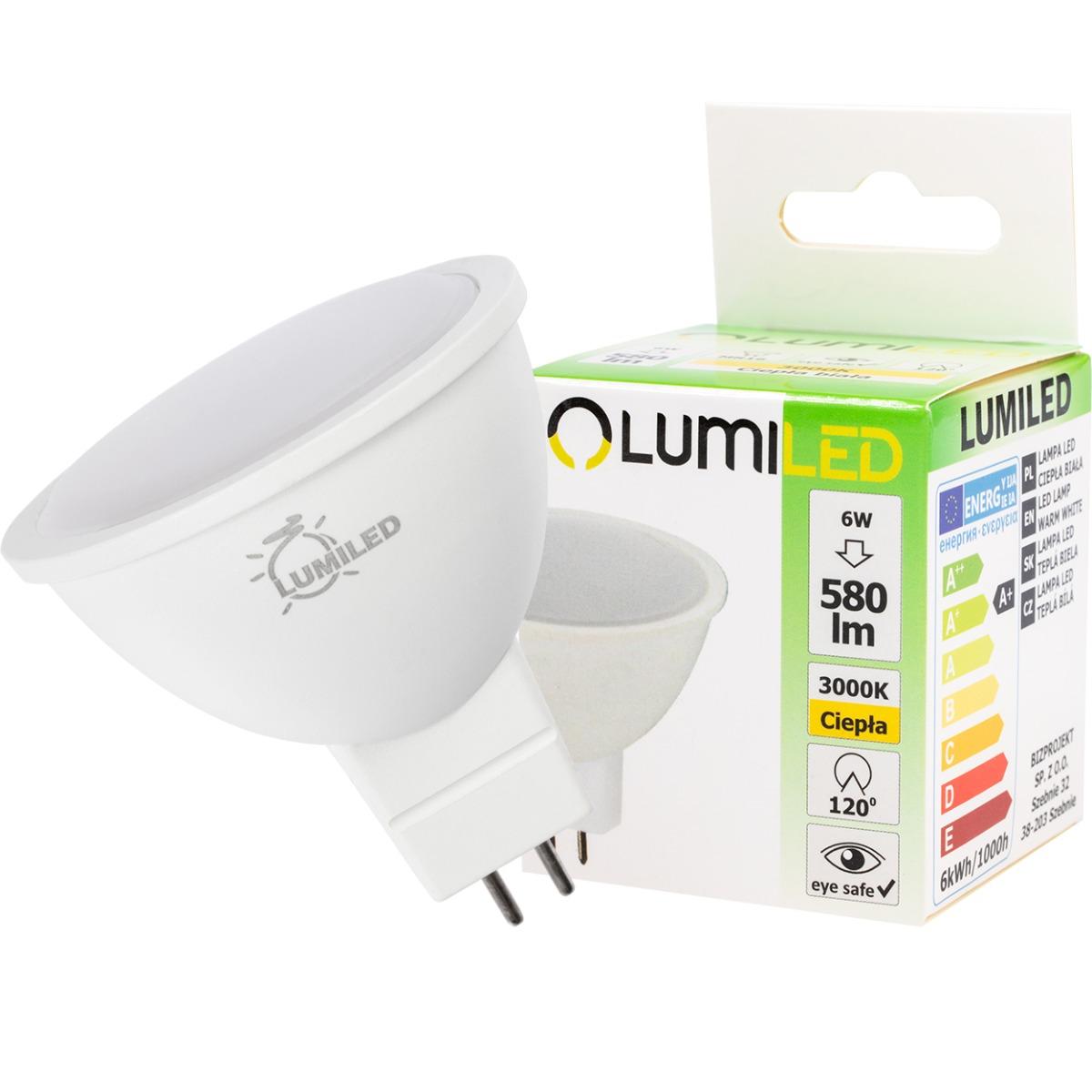 LED ŽIAROVKA GU5.3 MR16 6W 230V 120° Teplá biela LUMI