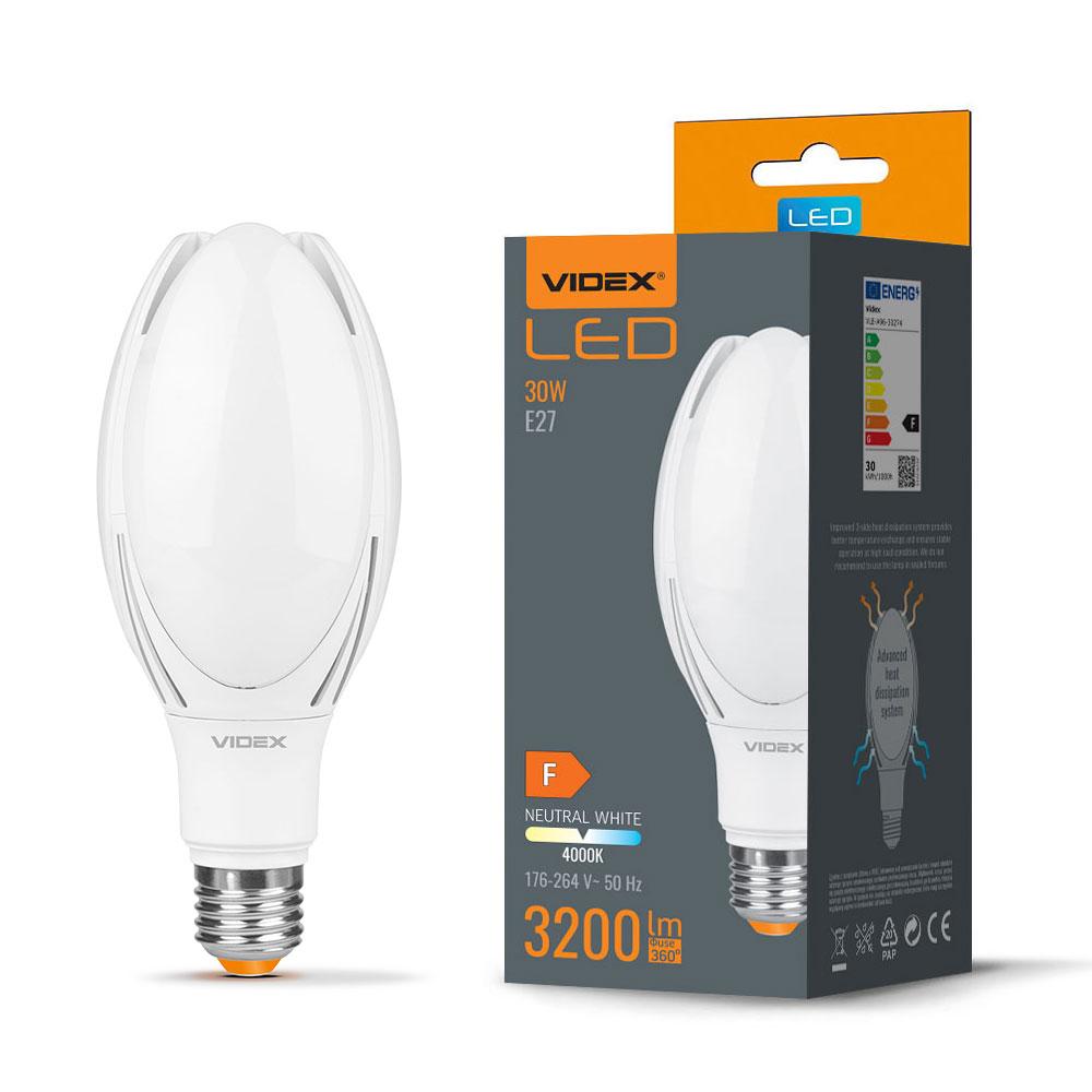 LED žiarovka VIDEOX-E27 30W-NEUTRÁLNA BIELA