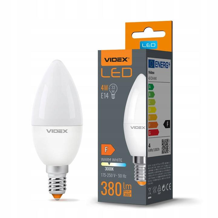 LED ŽIAROVKA VIDEX 4W TEPLÁ BIELA E14 + ZÁRUKA 3 ROKY