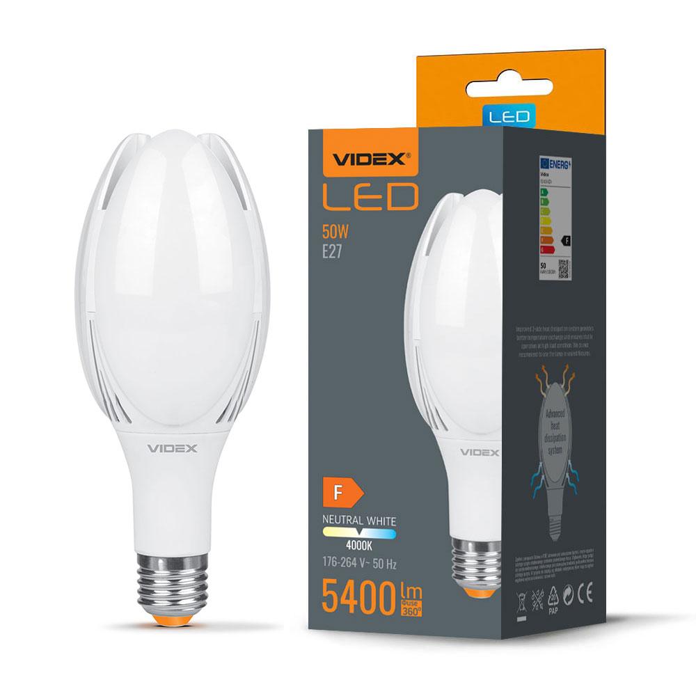 LED ŽIAROVKA VIDEX 50W A108 NEUTRÁLNA BIELA E27 