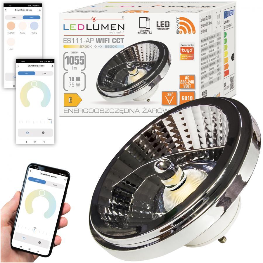 LED ŽIAROVKAES111 10W CCT WIFI TUYA SMAR