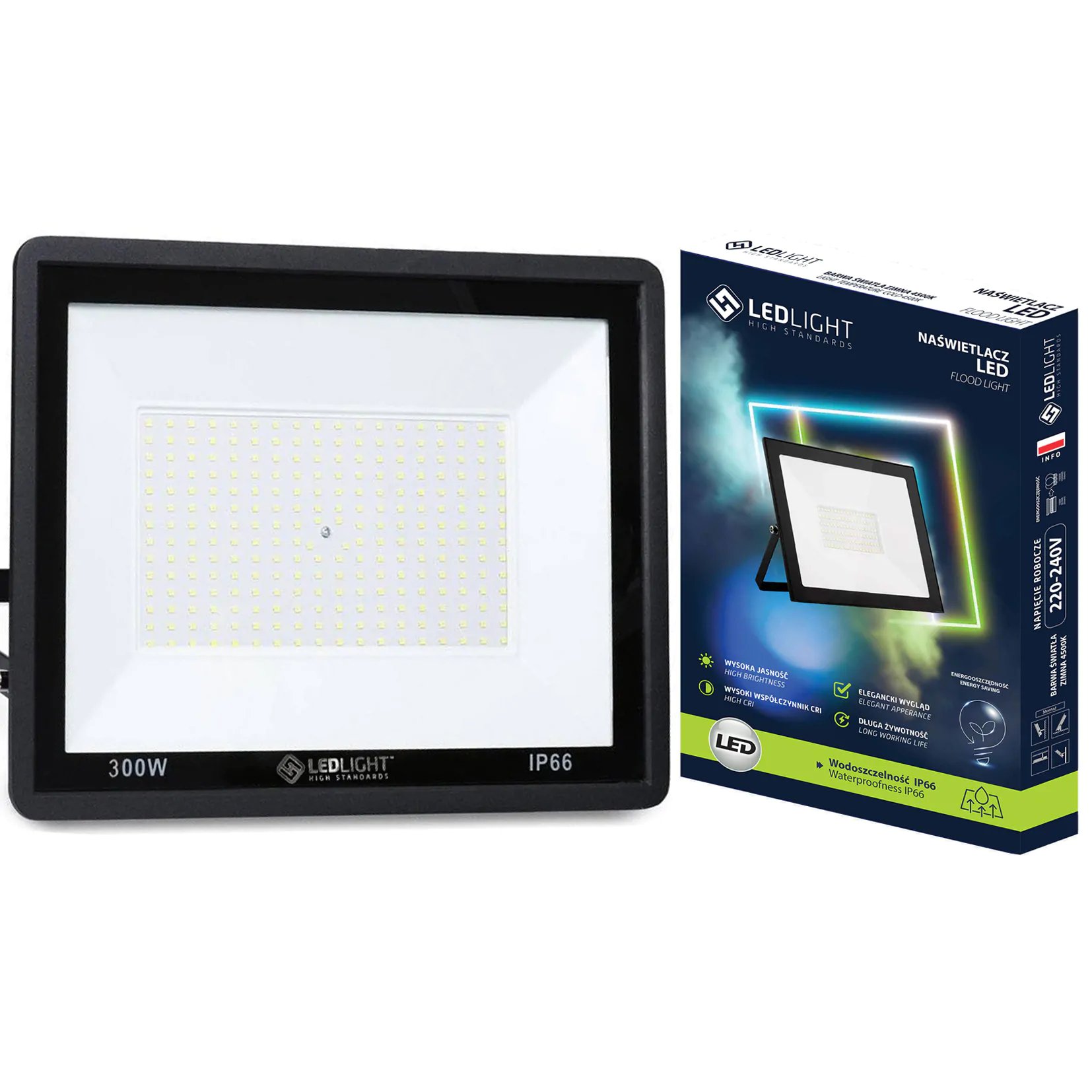 LEDLight reflektor 300W, IP66, 27 000 lm, studená biela