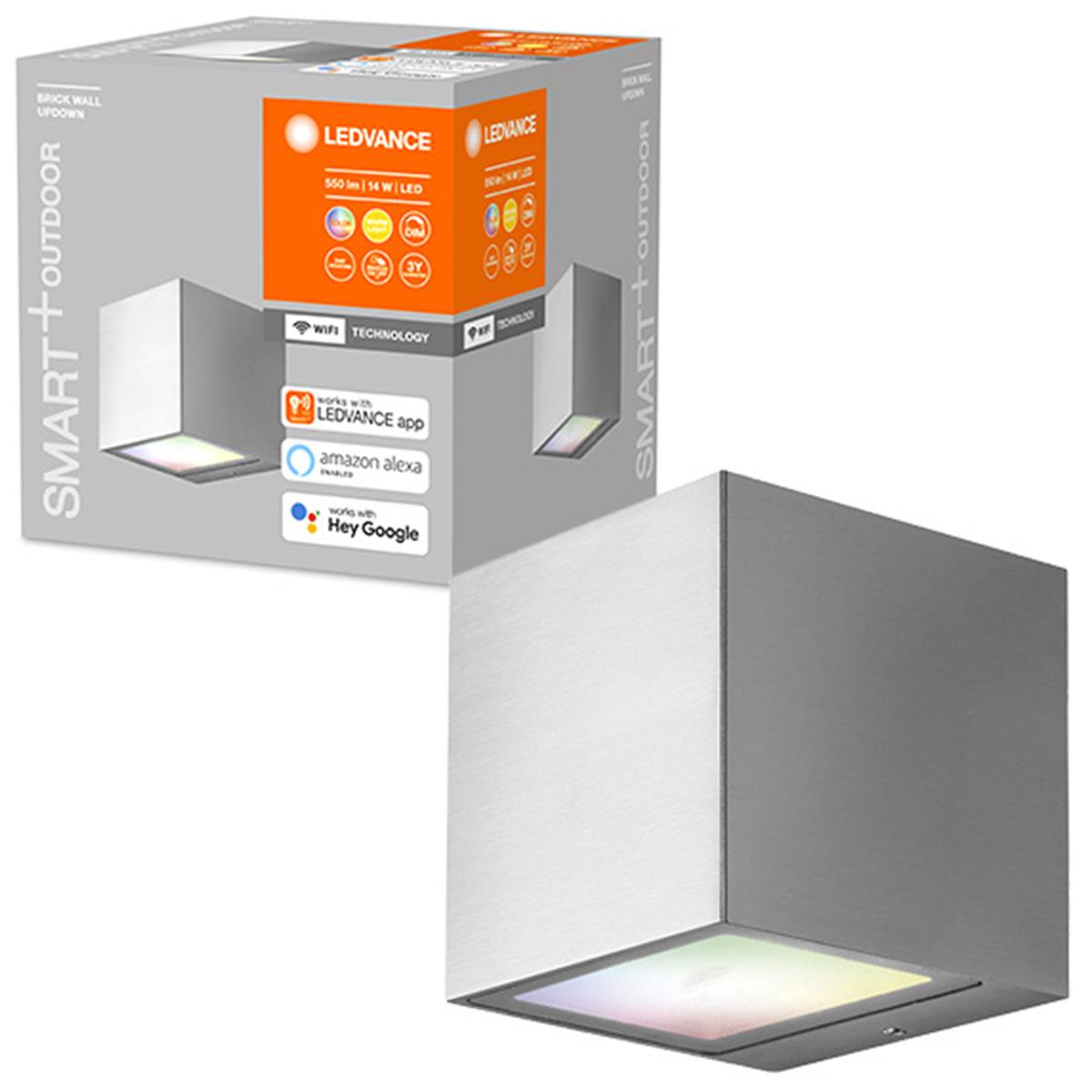 LEDVANCE WIFI SMART+ BRICK WALL SILVER GREY 14W 550 lm