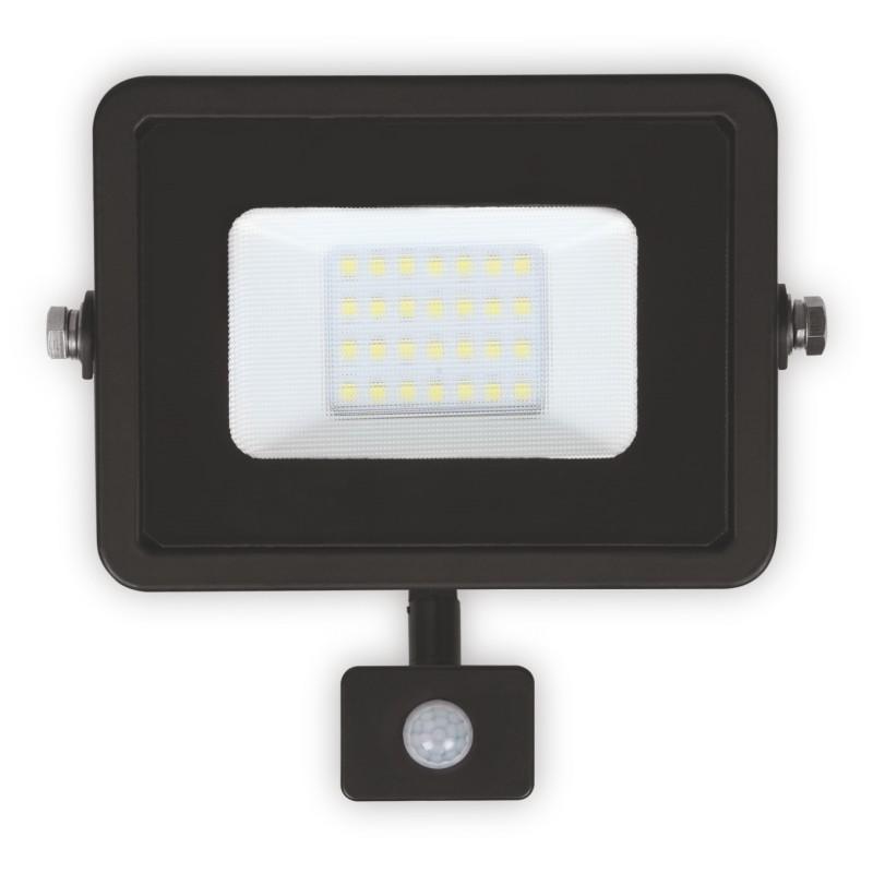 LUMAX PLATI LED REFLEKTOR 20W + SENZOR POHYBU, TEPLÁ BIELA