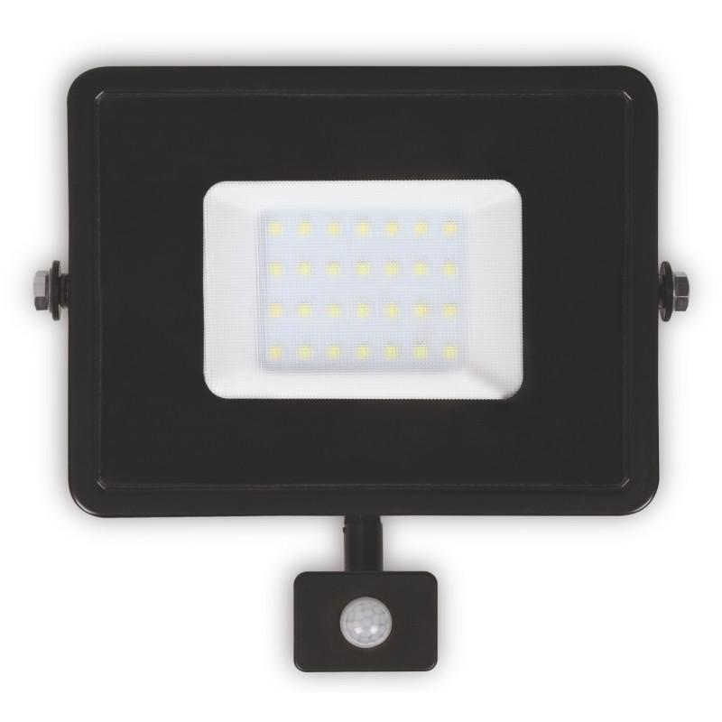 LED REFLEKTOR LUMAX PLATI 30W + SENZOR POHYBU, TEPLÁ BIELA