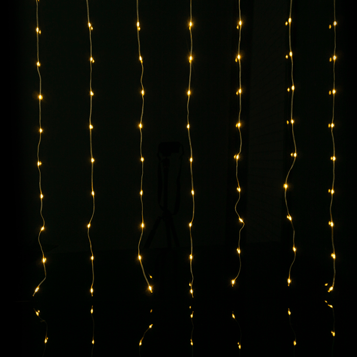 Magická svetelná clona 400 LED, 3 x 2 m, teplá biela 3000K, USB 5V