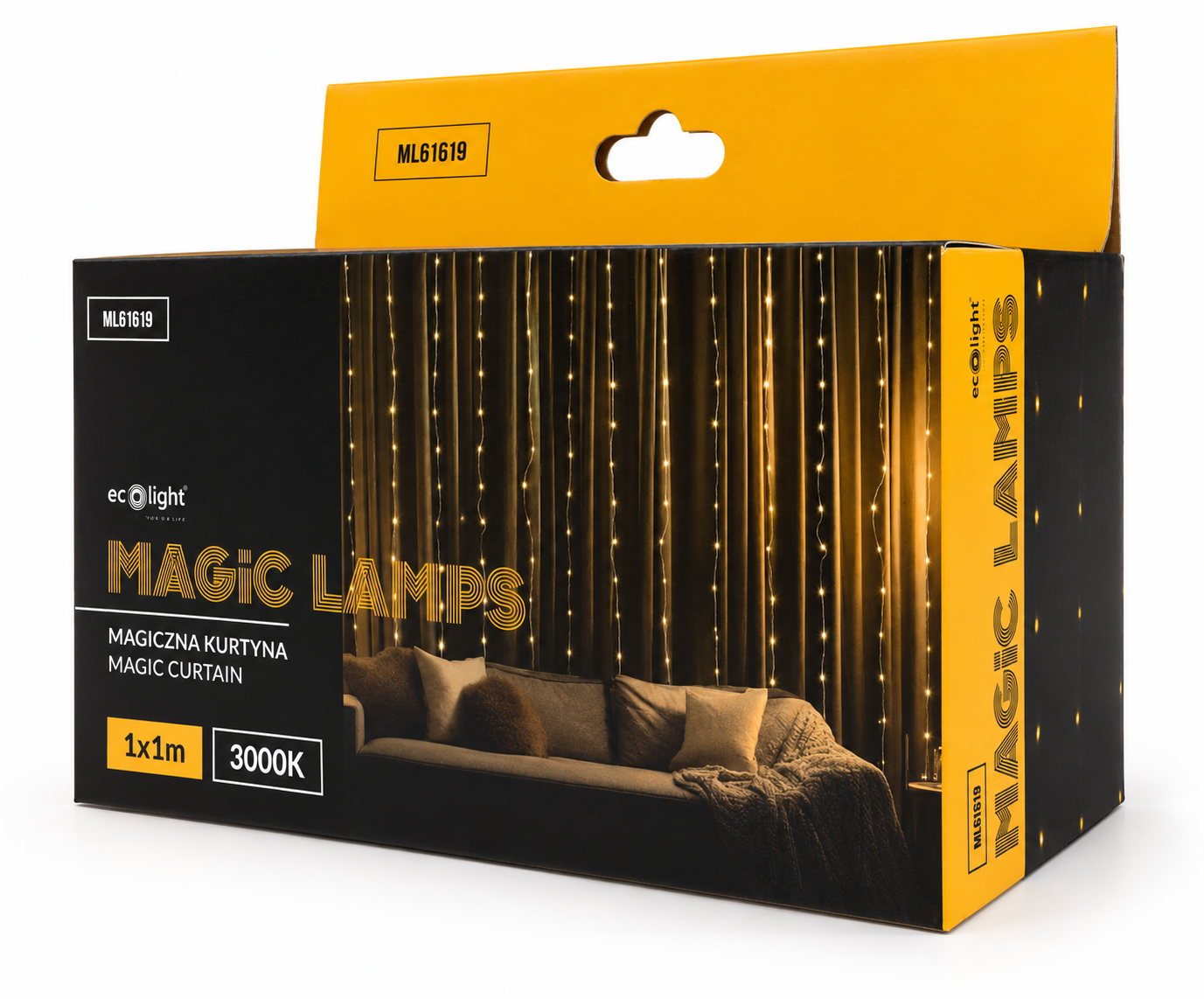 Magická LED svetelná záclona 100 LED 2,5 W, 3000 K teplá biela, IP65 – 1 × 1 m