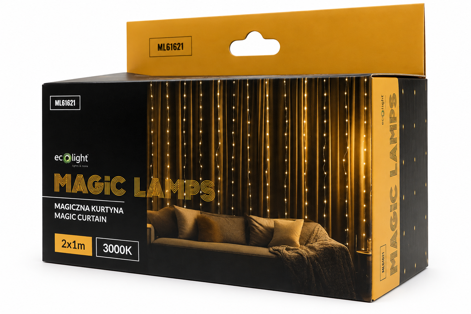 Magická LED svetelná záclona 200 LED 3,1 W, 3000 K teplá biela, IP65 – 2 × 1 m