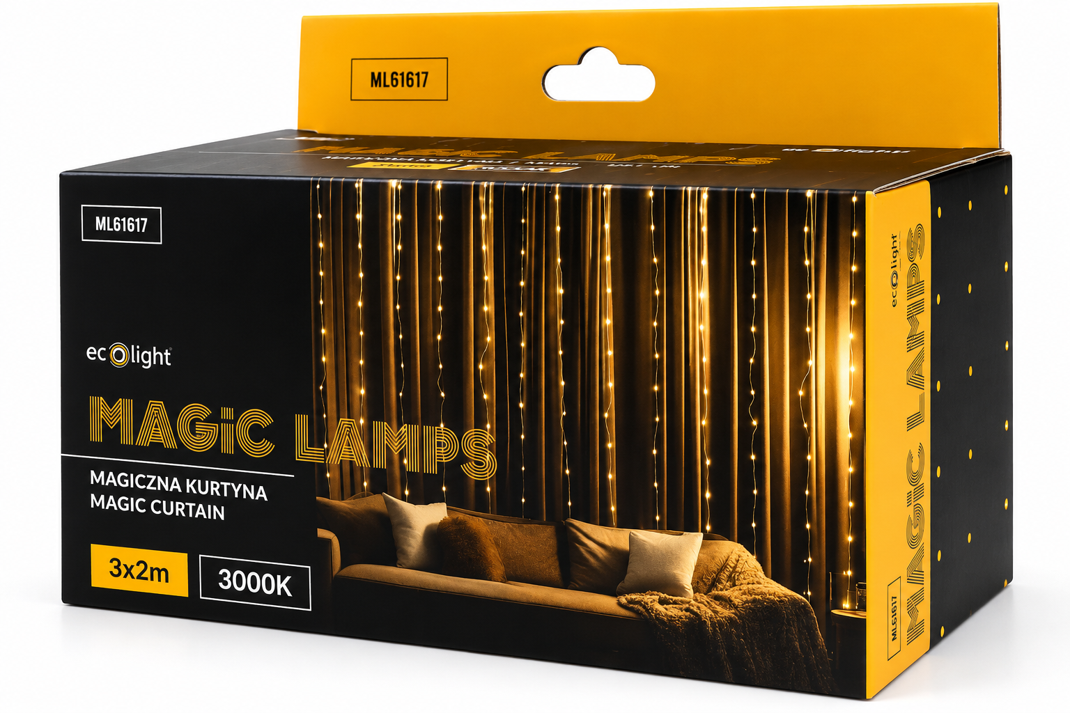 Magická LED svetelná záclona 400 LED 4 W, teplá biela, IP65 – 3 × 2 m
