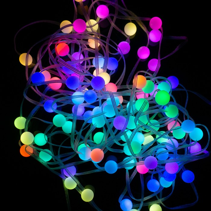 Magické LED svetielka Perla 100 LED, 3,4 W, RGB, 10 m, IP65/IP20 – USB-C, APP, časovač