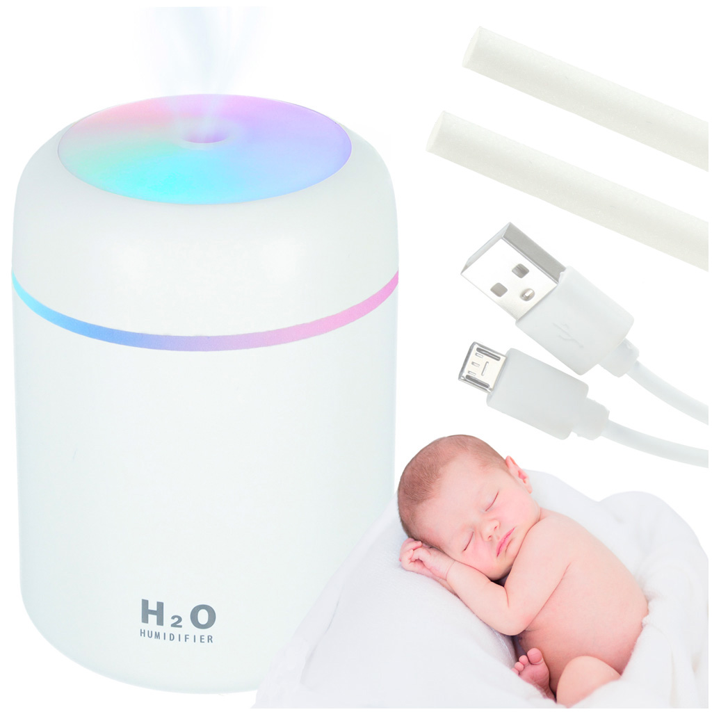 Mini USB RGB zvlhčovač vzduchu s 2 režimami