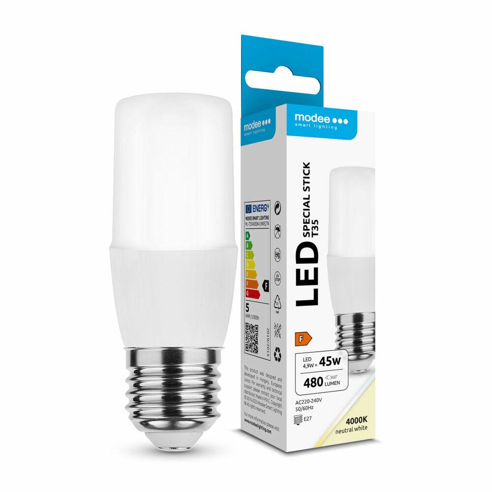 LED žiarovka Special Stick T35 4,9W E27 neutrálna biela 480 lm