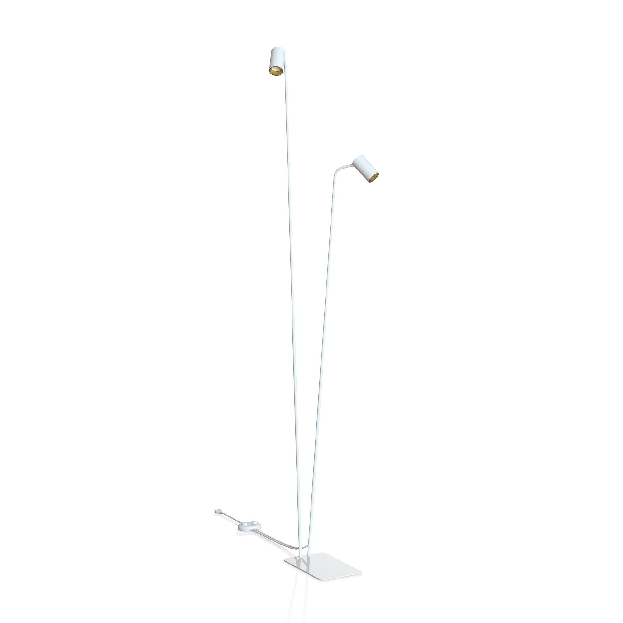 Moderná stojaca lampa MONO II FL 7715 Nowodvorski bielo-zlatá 2xGU10