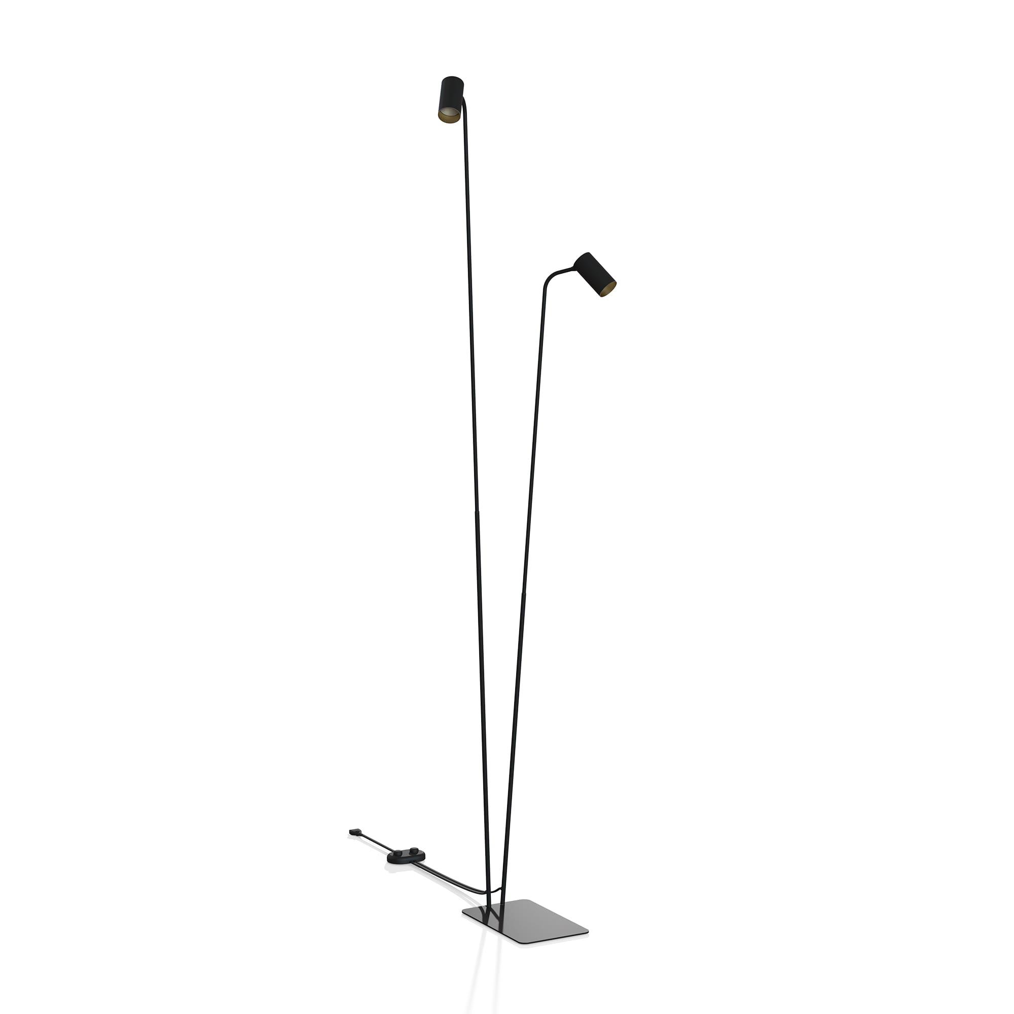 MONO II FL 7718 Nowodvorski Čierno-zlatá 2xGU10 Moderná stojaca lampa