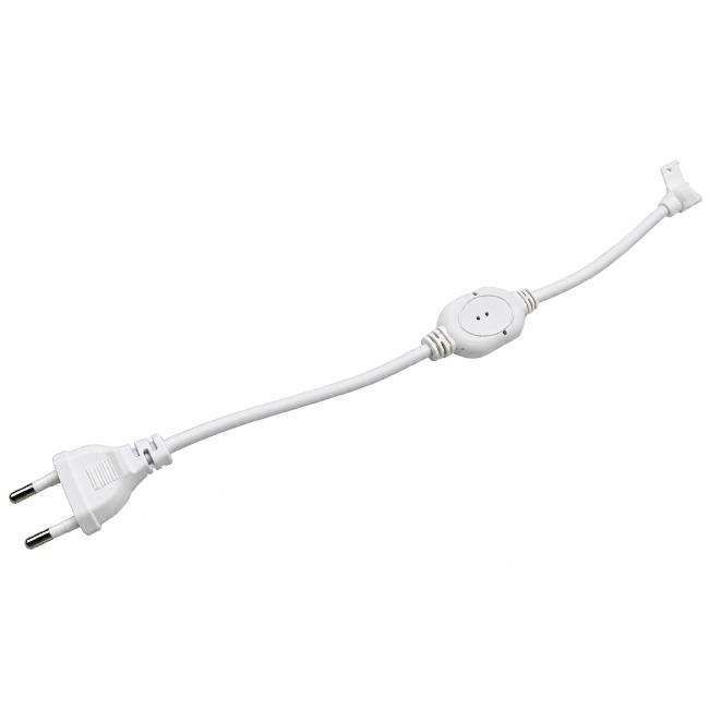 Napájací kábel pre COB LED pásy 230V – 50 cm biely