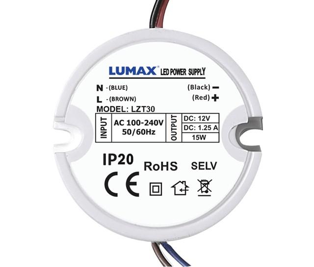 NAPÁJACÍ LED ZDROJ 12V 15W LUMAX 