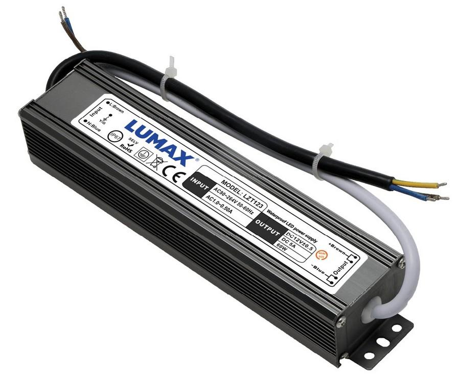 NAPÁJACÍ ZDROJ LUMAX 60W 5A IP67
