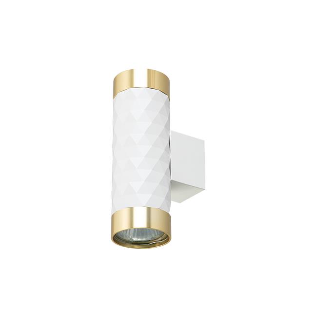 Nástenná LED lampa Glamour DUO GU10, okrúhla, biela+zlatá