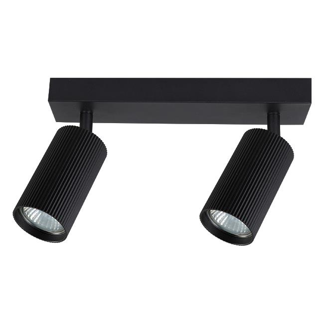 Nástenná LED lampa Lucerno GU10, pohyblivá, čierna