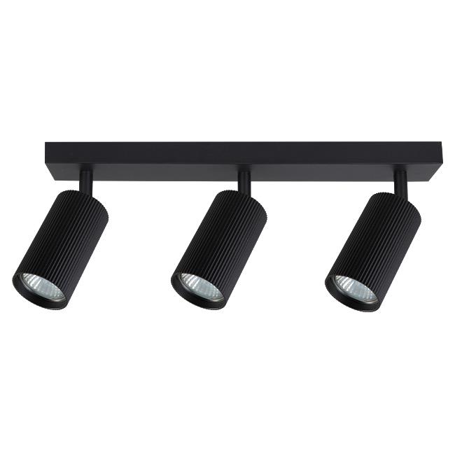 Nástenná LED lampa Lucerno GU10, pohyblivá, 3x GU10, čierna