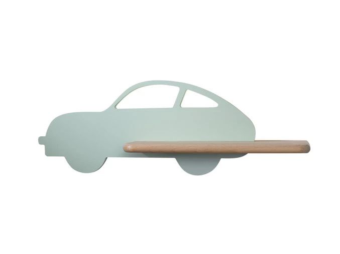 Nástenné LED svietidlo s policou – zelenkavé auto, 5W, 230V