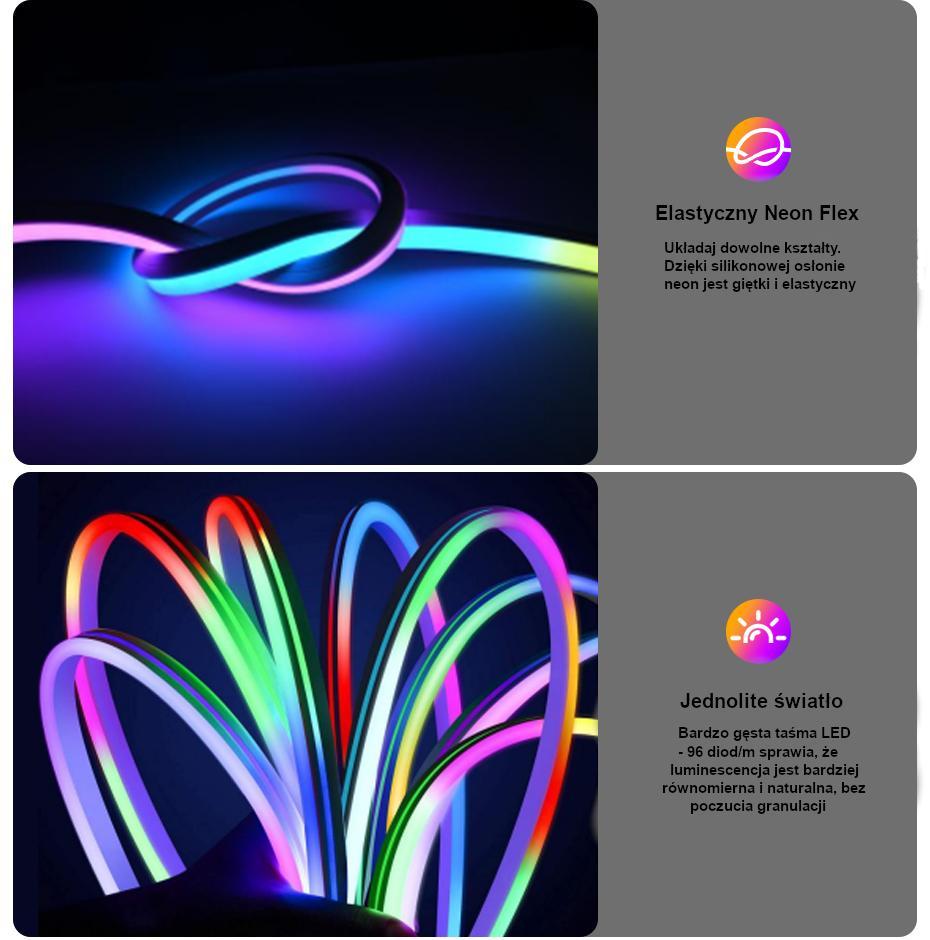 LED digitálny RGB neón s čipom WS2811