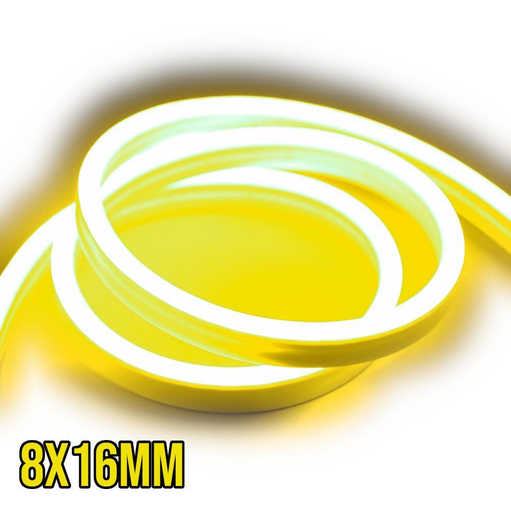 Neón FLEX 8x16mm 120 LED 12V – limetkovo zelený – 1 meter, IP65