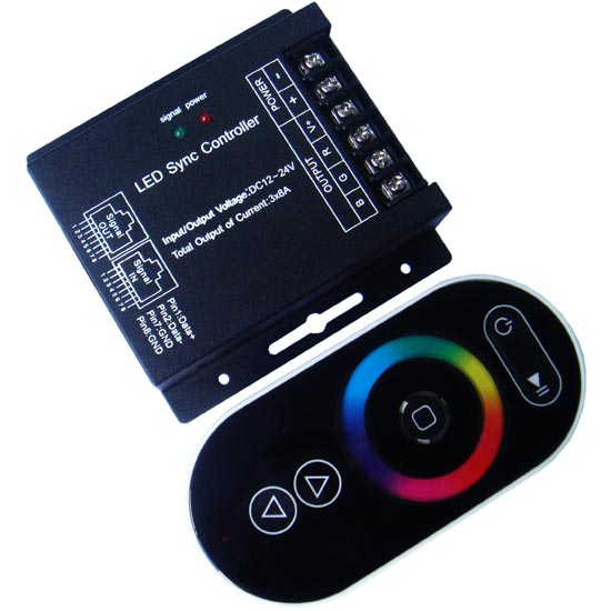 Dotykový RF ovládač Synchro RGB 24A 5V - 12V - 24V