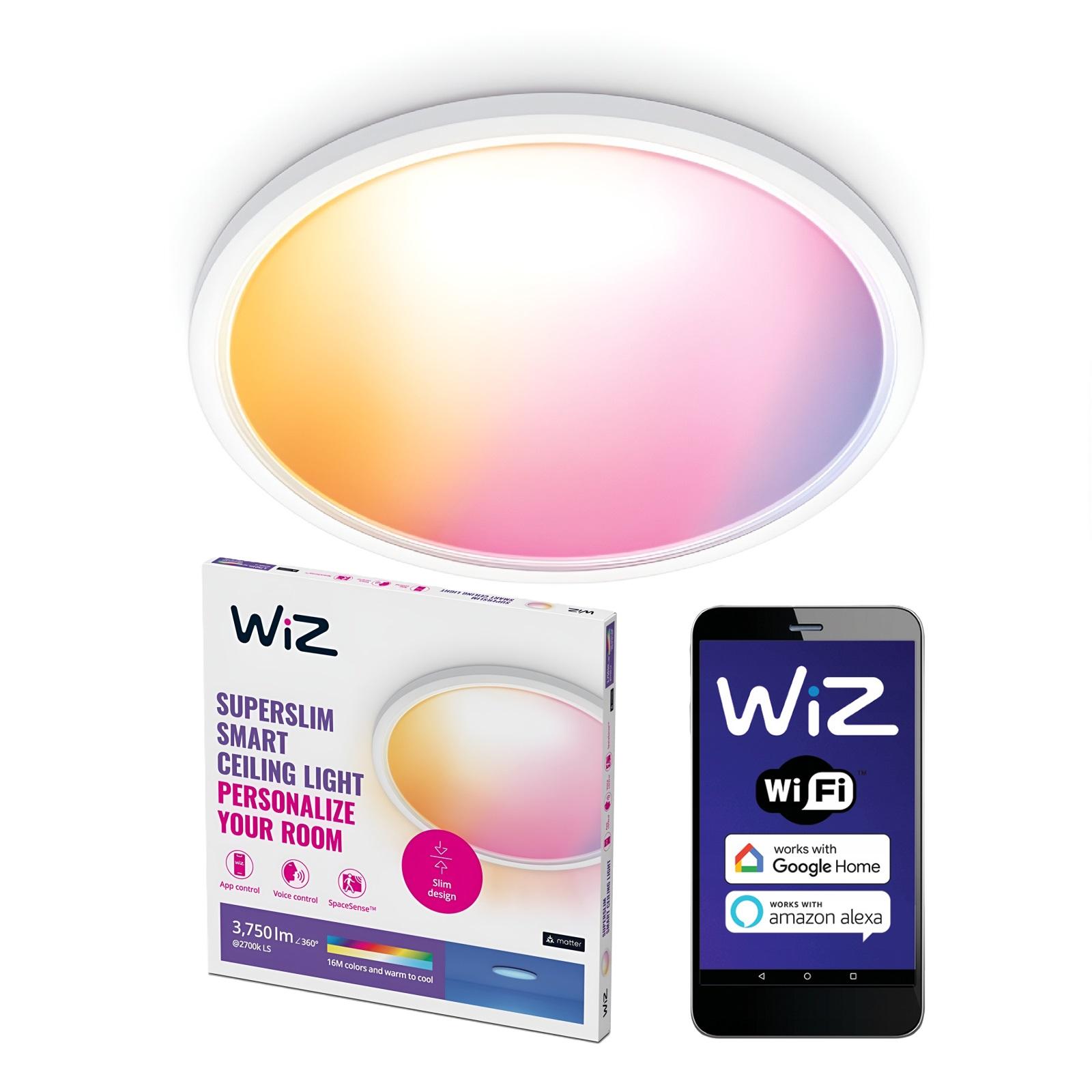 Plafond LED povrchové svetlo 32W CCT + RGB White SMART WiFi WiZ