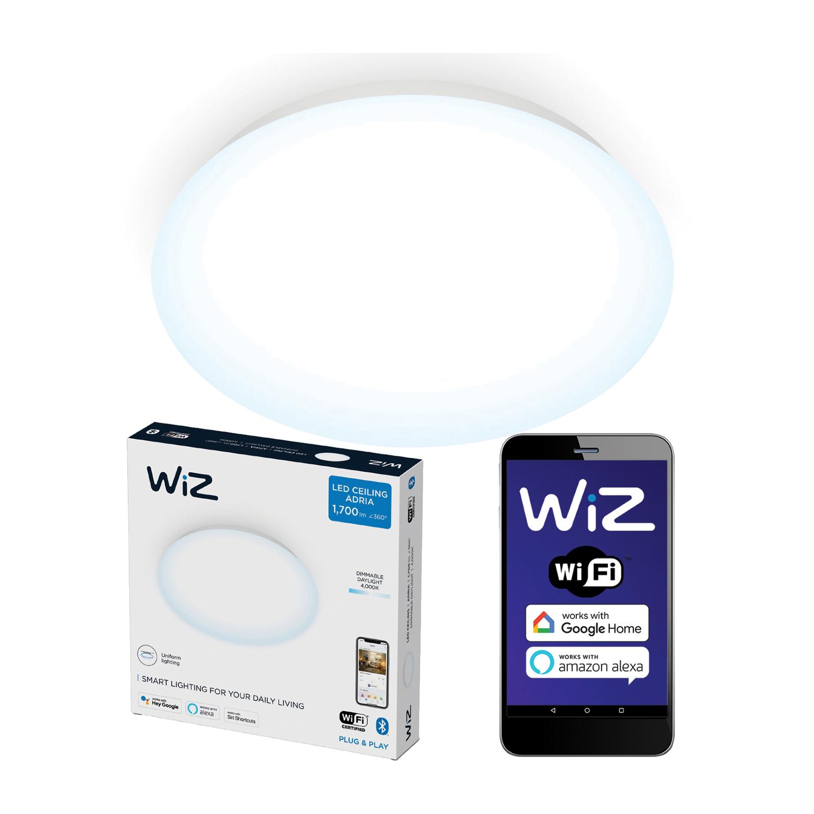 Plafond LED stropné svietidlo 17W 4000K White Round SMART WiFi WiZ