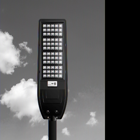 Pouličná lampa Solar VIA LED IP65 150W 6000K Black Senzor pohybu a súmraku + diaľkové ovládanie Eko-Light
