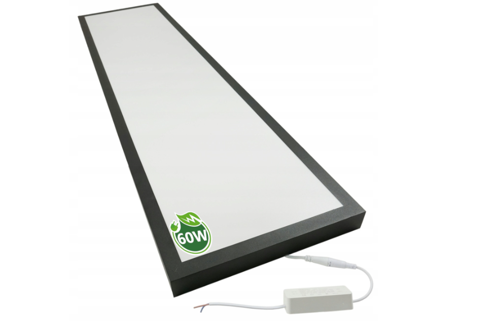 POVRCHOVÝ PANEL LED ČIERNY - 30X120 - 60W - NEUTRÁLNA BIELA