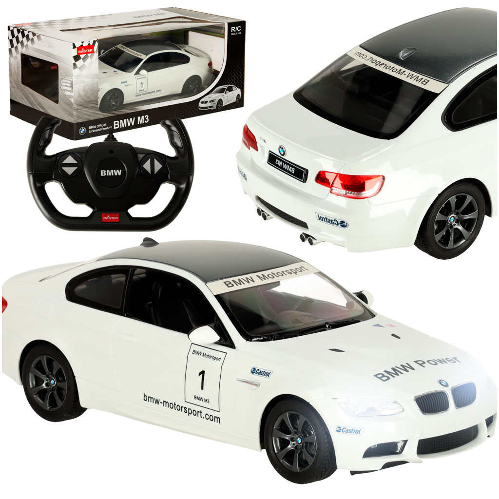 RC auto Rastar 48000 BMW M3 1:14 biele