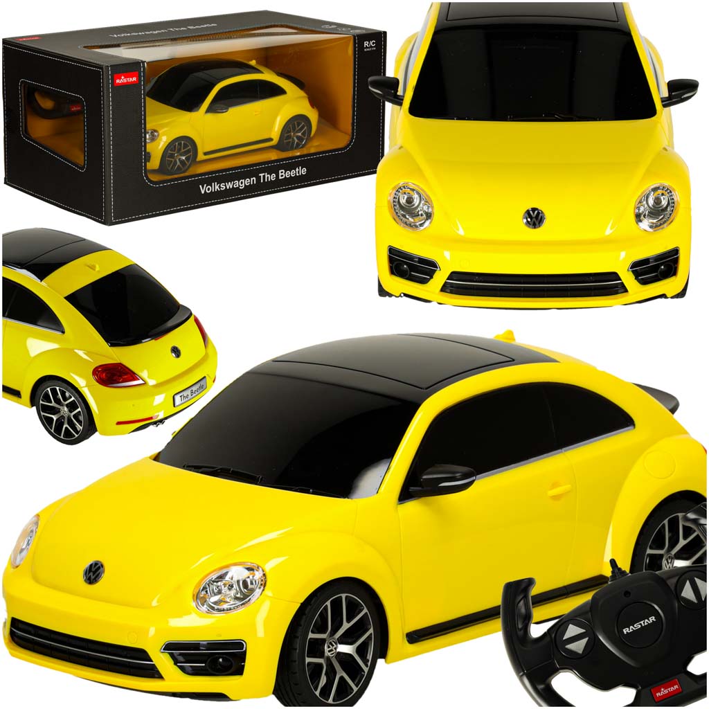 RC auto Rastar 78000 Volkswagen Beetle 1:14 – žltý diaľkovo ovládaný model legendárneho autíčka