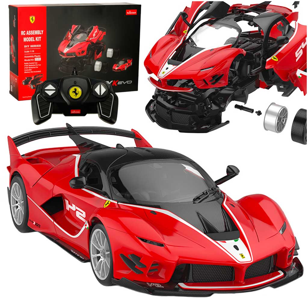 RC auto Rastar Ferrari 1:18 – 92-dielna stavebnica na diaľkové ovládanie