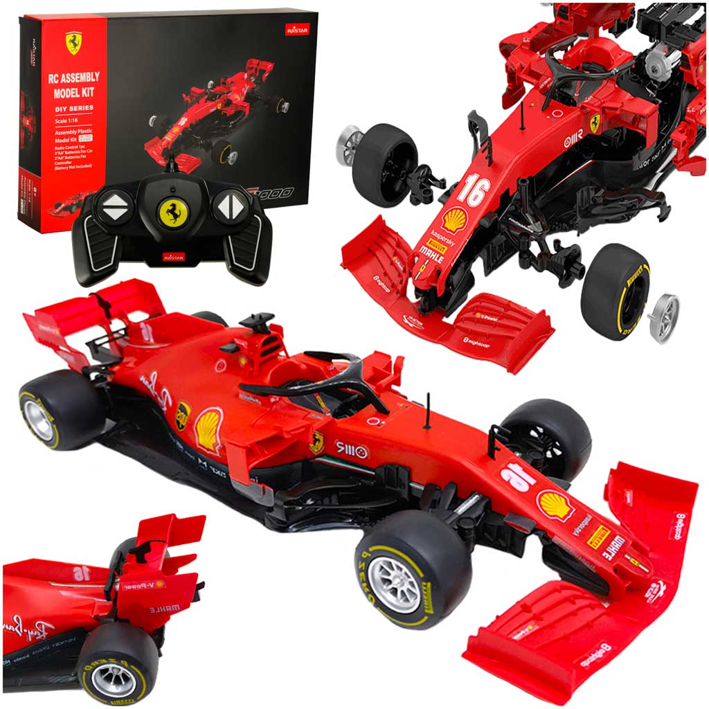 RC auto Rastar Ferrari SF1000 1:16 – Stavebnica na diaľkové ovládanie, 65 dielikov