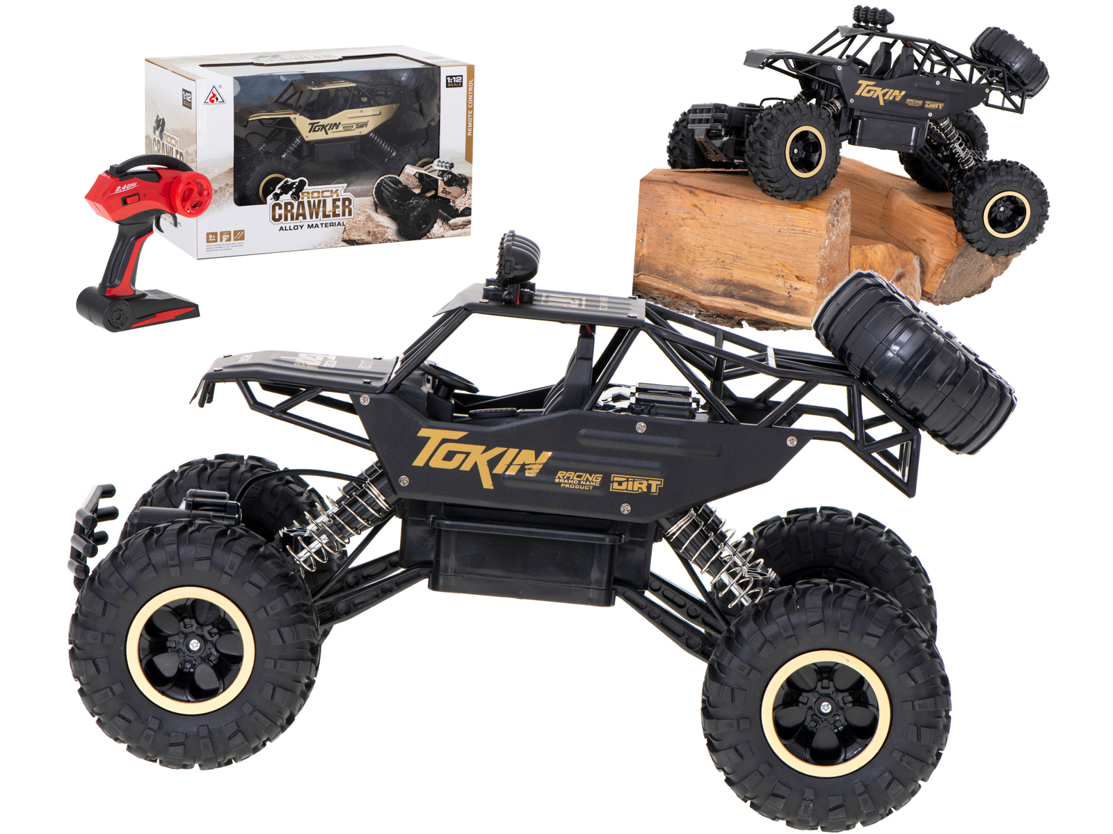 RC AUTO ROCK CRAWLER 1:12 4WD METAL ČIERNE