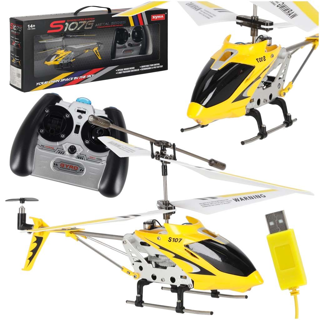 RC vrtuľník SYMA S107G – žltý | 3.5 kanálový R/C vrtuľník s gyroskopom