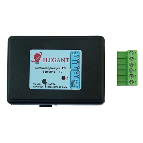 RGB kontrolér IC ELEGANT S60-2048 12VDC pre digitálne LED pásy WS2811/WS2812