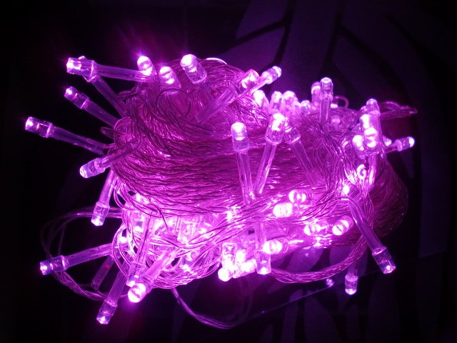 Svetelná reťaz 100 LED fialová 14,9m