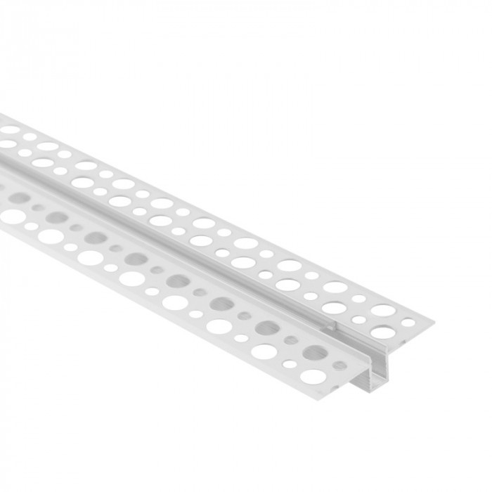 SADA 2m SDK lišta biela 5,6mm do sadrokartónu + priehľadná krytka + 4x ukončenie