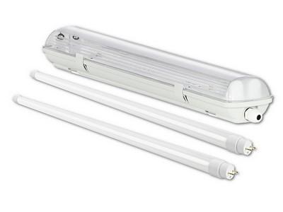 SADA: PRACHOTESNÉ SVIETIDLO 120CM + 2KS LED TRUBICE T8 2X18W STUDENÁ BIELA