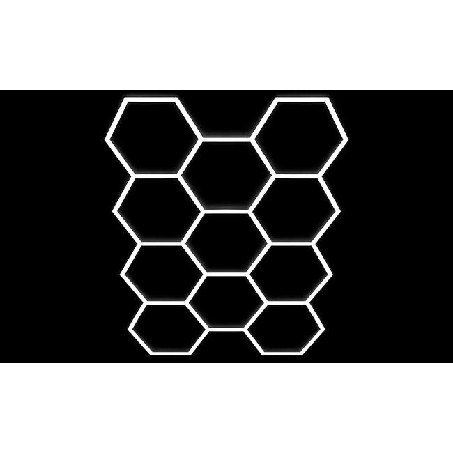 Hexagon LED lampa 11L 460W 419x301cm sada 6500K