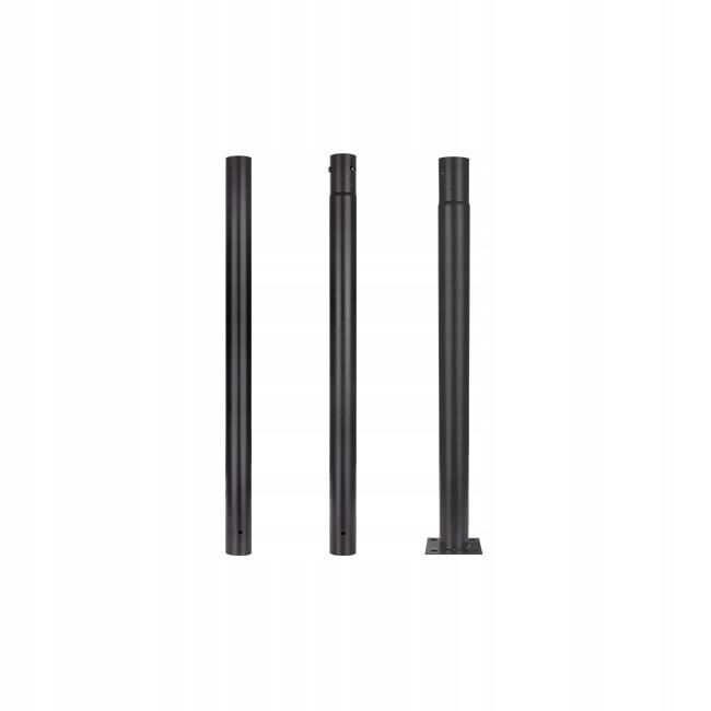 Skladací osvetľovací stĺp 60 mm, 3 m – čierny