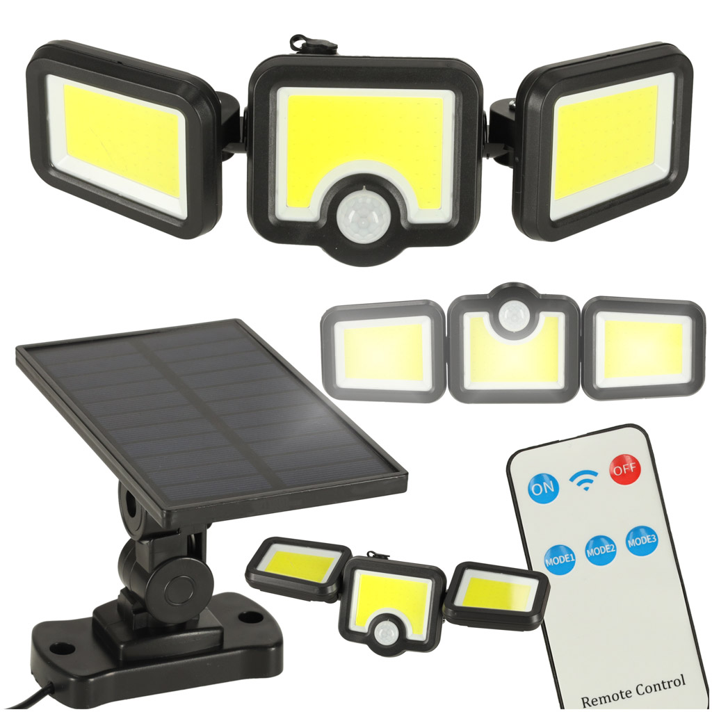 Solárna LED lampa 3v1 so senzorom pohybu a súmraku + DO